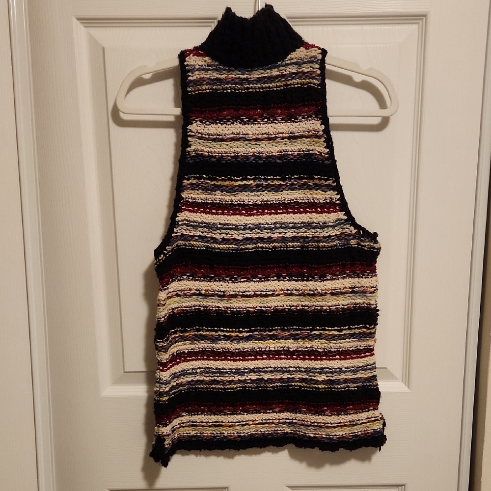 Free People Striped Knit Sleeveless Top